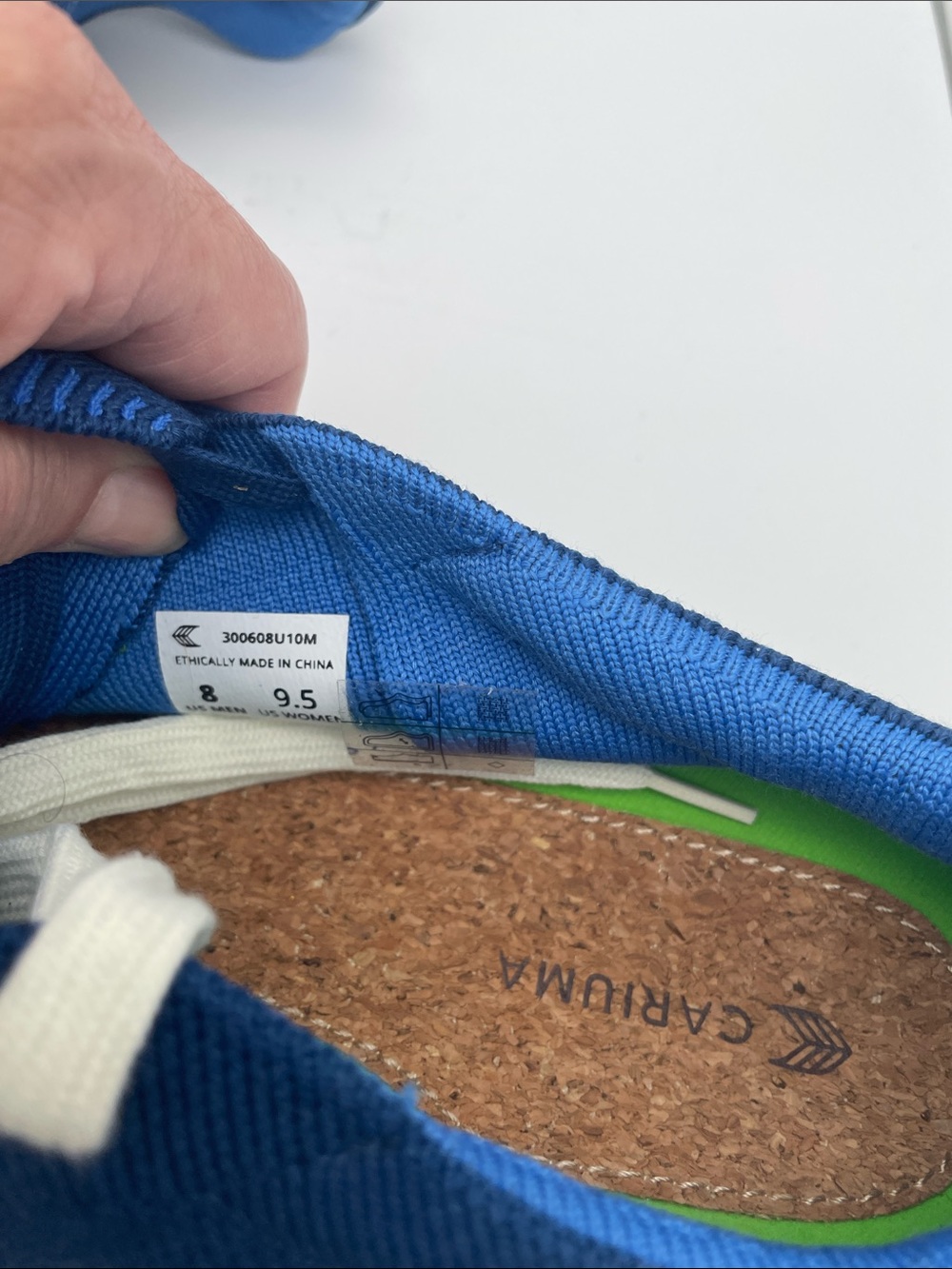 Cariuma Ibi Knit Royal Blue Canvas Sneakers W9.5 NWT - Picture 8 of 8